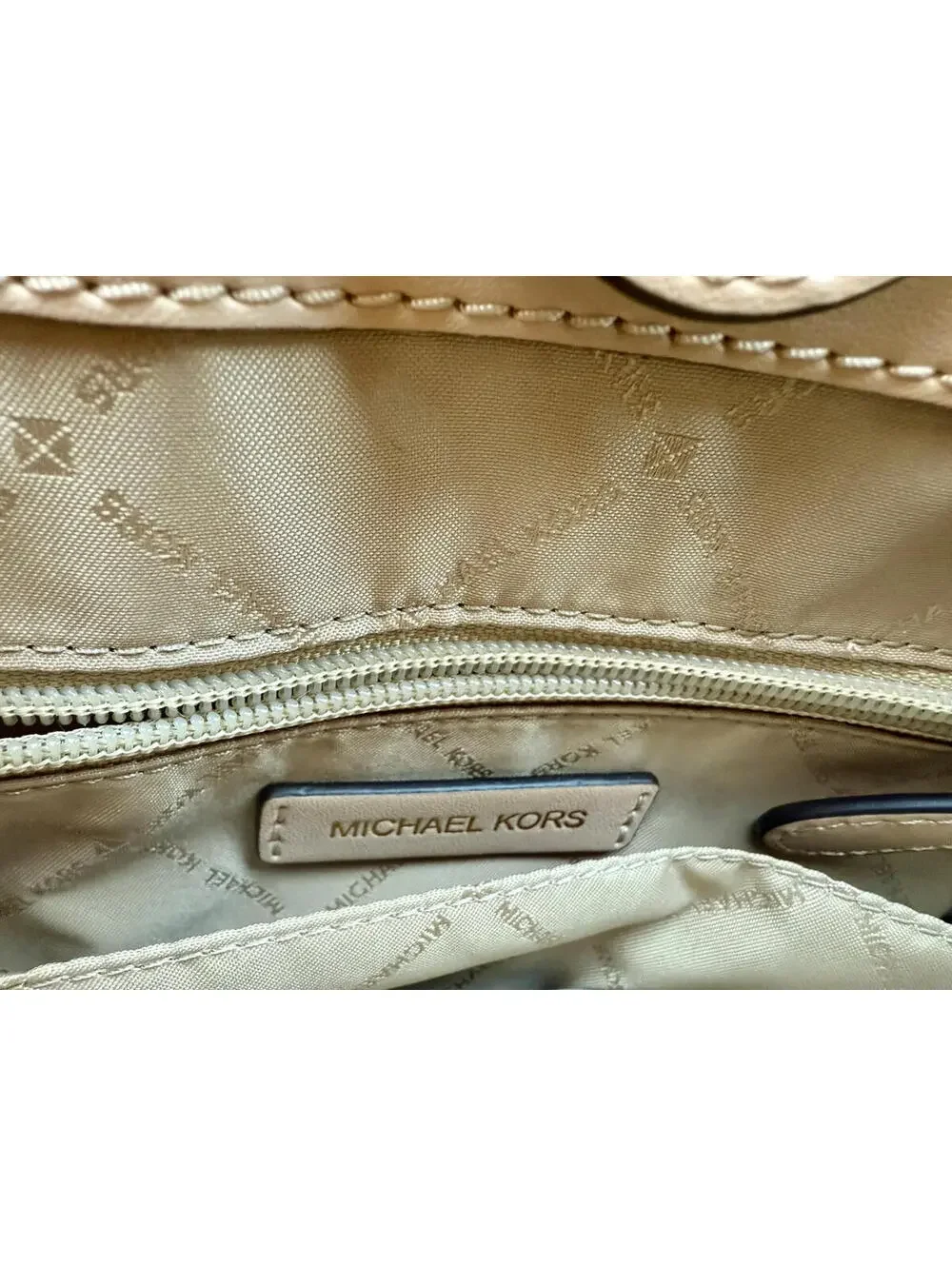 Michael Kors Mercer Medium NS Tote Bag & Matching Wallet Set Buff Croc NWOT - Picture 11 of 15